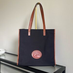 Dooney & Bourke Leather & Cabriolet Canvas Market Tote
